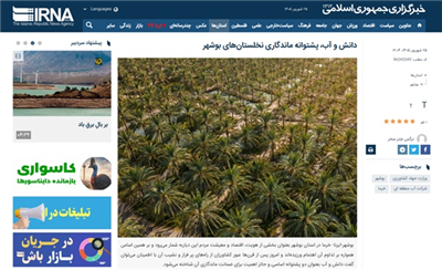 دانش و آب، پشتوانه ماندگاری نخلستان‌های بوشهر